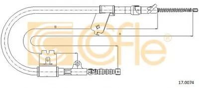 Трос, стояночная тормозная система COFLE купить