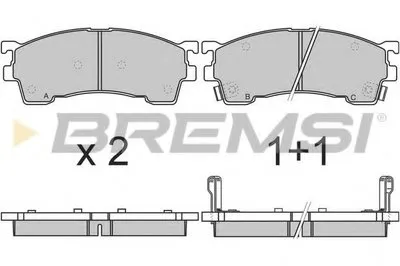 Комплект тормозных колодок, дисковый тормоз BREMSI купить