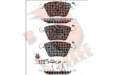 Комплект тормозных колодок, дисковый тормоз R BRAKE купить