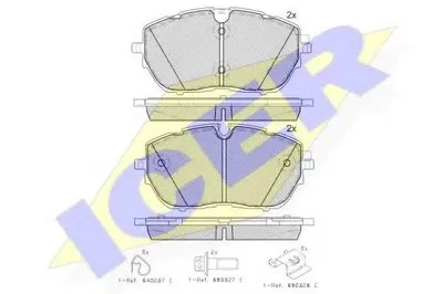 Комплект тормозных колодок, дисковый тормоз ICER купить