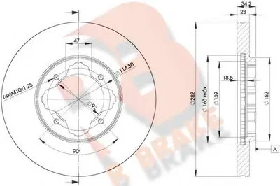 Тормозной диск R BRAKE купить