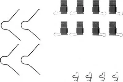 Комплектующие, колодки дискового тормоза HELLA купить
