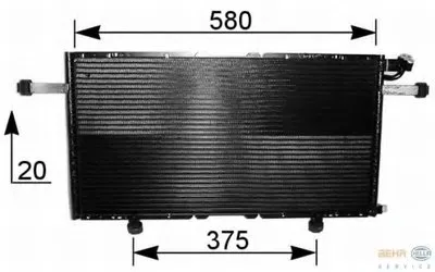 Конденсатор, кондиционер BEHR HELLA SERVICE HELLA купить