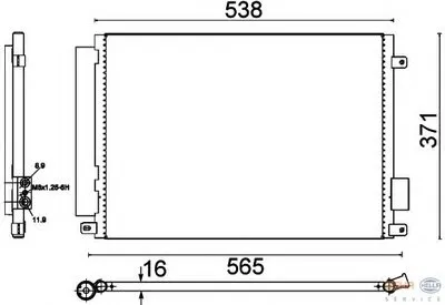 Конденсатор, кондиционер BEHR HELLA SERVICE HELLA купить