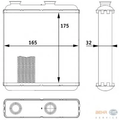 Теплообменник, отопление салона BEHR HELLA SERVICE HELLA купить