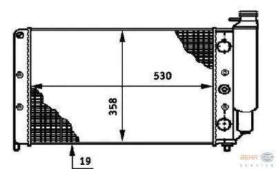 Радиатор, охлаждение двигателя BEHR HELLA SERVICE HELLA купить