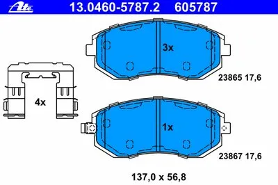 Комплект тормозных колодок, дисковый тормоз ATE купить