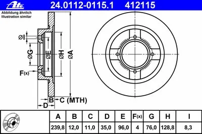 Тормозной диск ATE купить