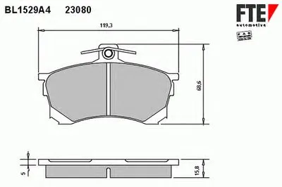 Комплект тормозных колодок, дисковый тормоз FTE купить