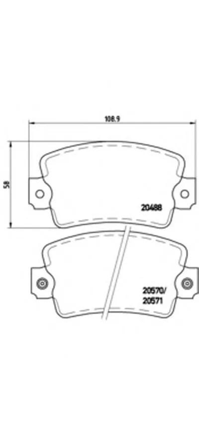 Комплект тормозных колодок, дисковый тормоз BREMBO купить