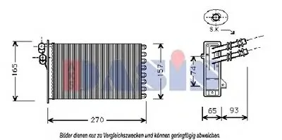 Теплообменник, отопление салона AKS DASIS купить