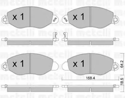 Комплект тормозных колодок, дисковый тормоз METELLI купить