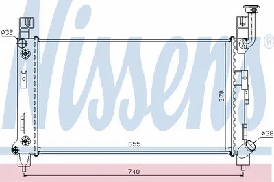Радиатор, охлаждение двигателя NISSENS купить