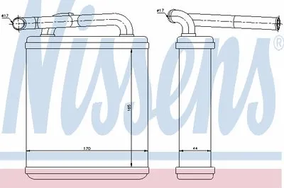 Теплообменник, отопление салона NISSENS купить