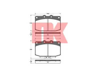 Комплект тормозных колодок, дисковый тормоз NK купить