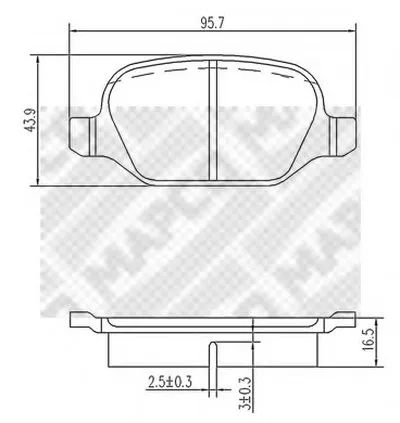 Комплект тормозных колодок, дисковый тормоз MAPCO купить