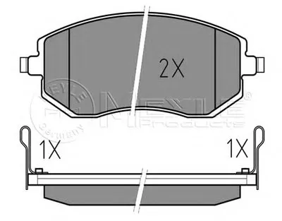Комплект тормозных колодок, дисковый тормоз MEYLE купить