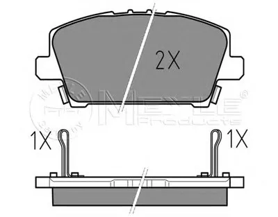 Комплект тормозных колодок, дисковый тормоз MEYLE купить