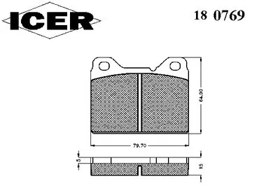 Комплект тормозных колодок, дисковый тормоз ICER купить