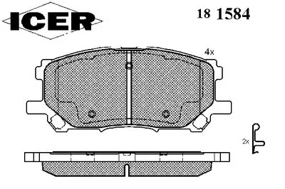 Комплект тормозных колодок, дисковый тормоз ICER купить