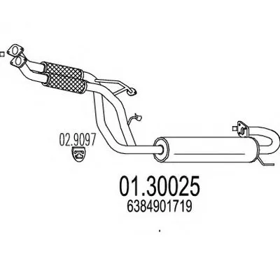 Предглушитель выхлопных газов MTS купить