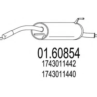 Глушитель выхлопных газов конечный MTS купить
