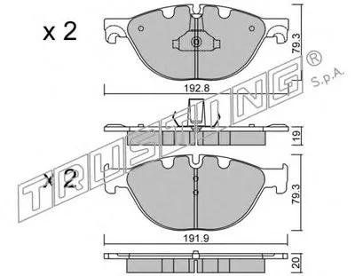 Комплект тормозных колодок, дисковый тормоз TRUSTING купить