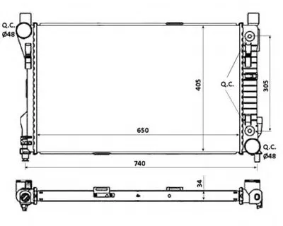 Радиатор, охлаждение двигателя EASY FIT NRF купить