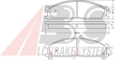 Комплект тормозных колодок, дисковый тормоз A.B.S. купить