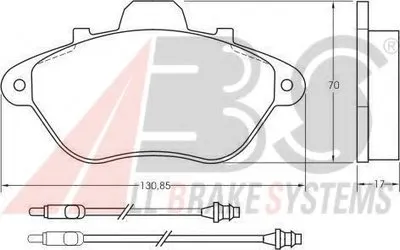 Комплект тормозных колодок, дисковый тормоз A.B.S. купить