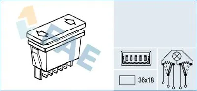 Выключатель, стеклолодъемник FAE купить