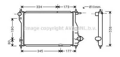 Радиатор, охлаждение двигателя AVA QUALITY COOLING купить