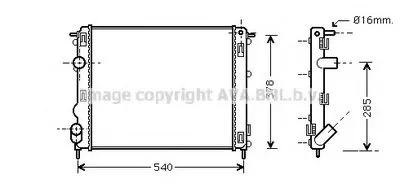 Радиатор, охлаждение двигателя AVA QUALITY COOLING купить