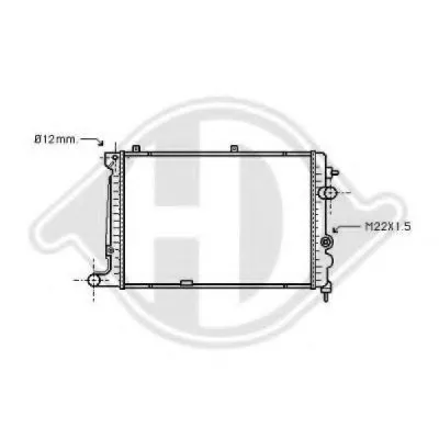 Радиатор, охлаждение двигателя DIEDERICHS купить