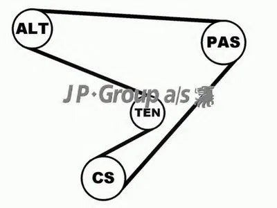 Поликлиновой ременный комплект QH JP GROUP купить