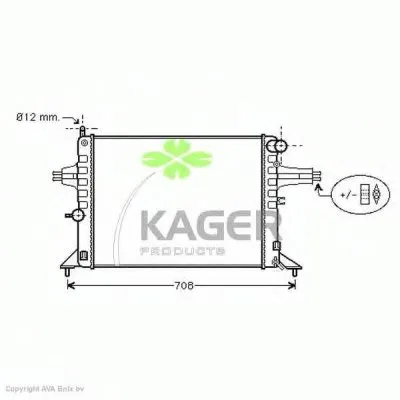 Радиатор, охлаждение двигателя KAGER купить