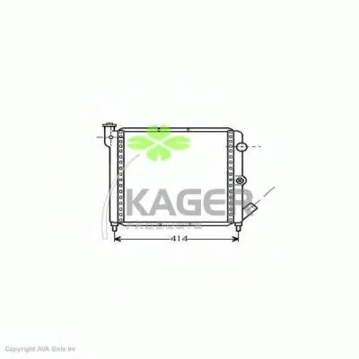 Радиатор, охлаждение двигателя KAGER купить