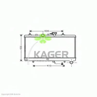 Радиатор, охлаждение двигателя KAGER купить