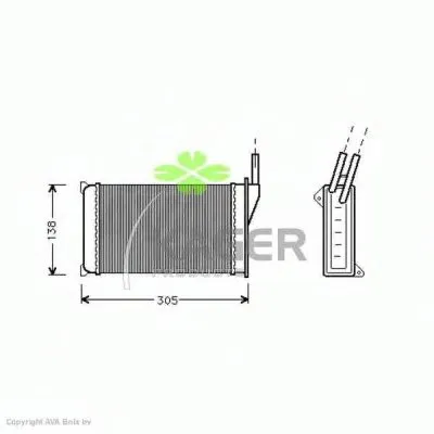 Теплообменник, отопление салона KAGER купить