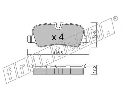 Комплект тормозных колодок, дисковый тормоз fri.tech. купить