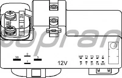 Реле, вентилятор радиатора TOPRAN купить