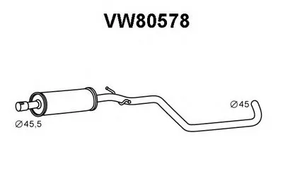 Средний глушитель выхлопных газов VENEPORTE купить