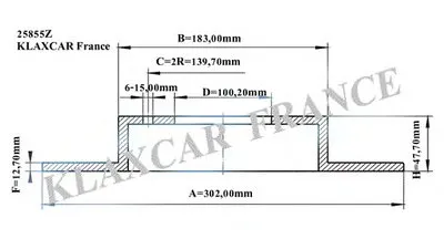 Тормозной диск KLAXCAR FRANCE купить