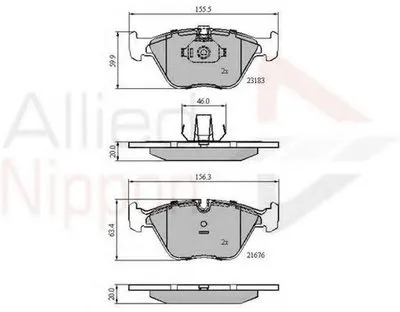 Комплект тормозных колодок, дисковый тормоз ANL Braking COMLINE купить