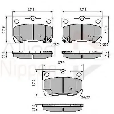 Комплект тормозных колодок, дисковый тормоз ANL Braking COMLINE купить