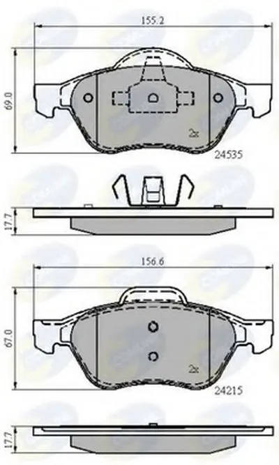 Комплект тормозных колодок, дисковый тормоз Comline COMLINE купить