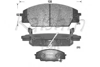 Комплект тормозных колодок, дисковый тормоз KAISHIN купить