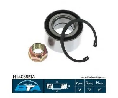 Комплект подшипника ступицы колеса BTA купить