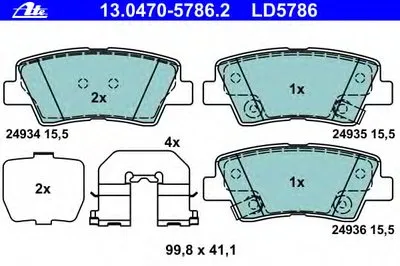 Комплект тормозных колодок, дисковый тормоз ATE Ceramic ATE купить