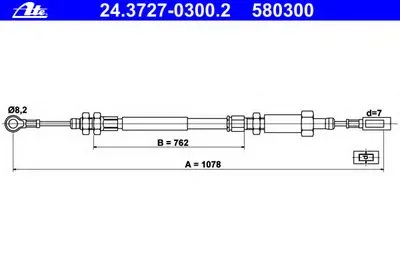 Трос, стояночная тормозная система ATE купить